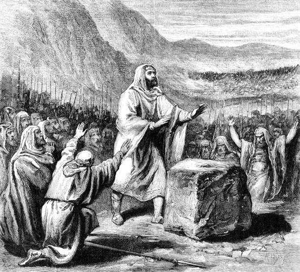 Israel and the Philistines are at war and between the cities of Mizpah and Shen, Samuel is setting up the stone he names Ebenezer (’Stone of Help’) saying, 