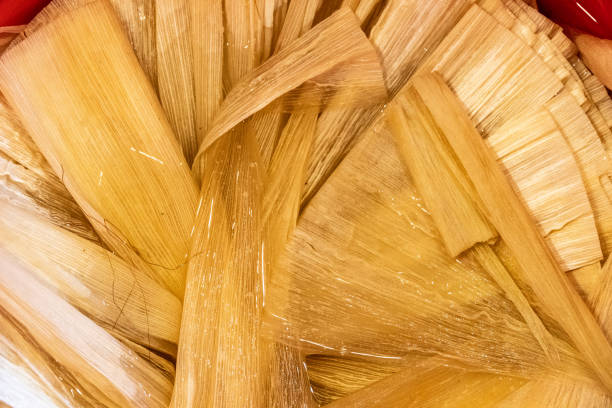 Corn Husks On Bucket Of Water For Making Tamales Stock Photo - Download  Image Now - Corn, Tamale - Food, Abstract - iStock