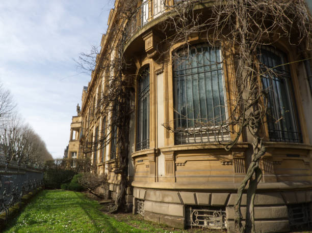 istock Building facade with plants under the sunlight in Metz 1206692615