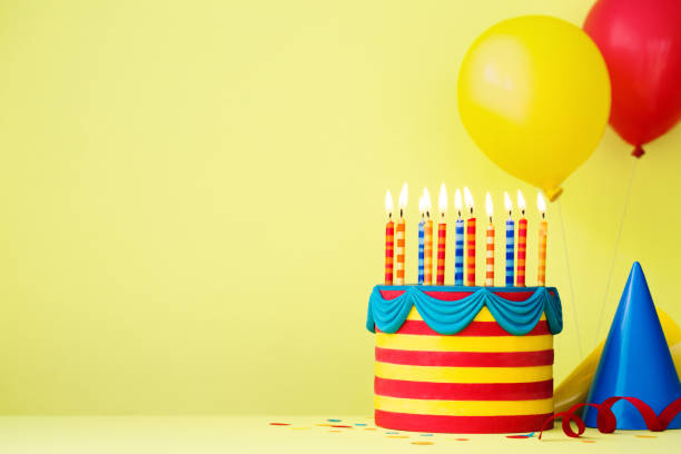 istock Colorful birthday party background 1206692970