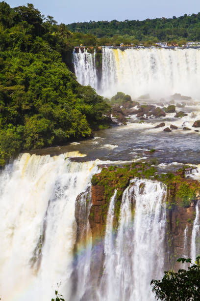 istock System of waterfalls creates rainbow 1206695701