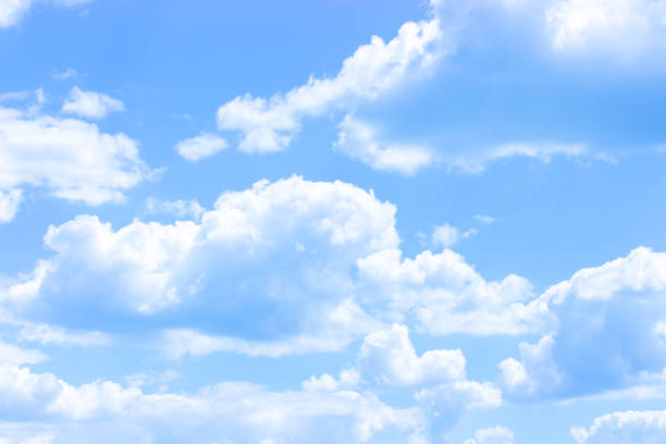 istock Blue sky with white clouds, cloudscape idyllic clear cloudy sky with cumulus clouds. 1206696583