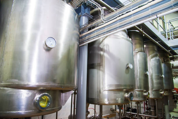 istock Industrial production of hard cheeses 1206696882