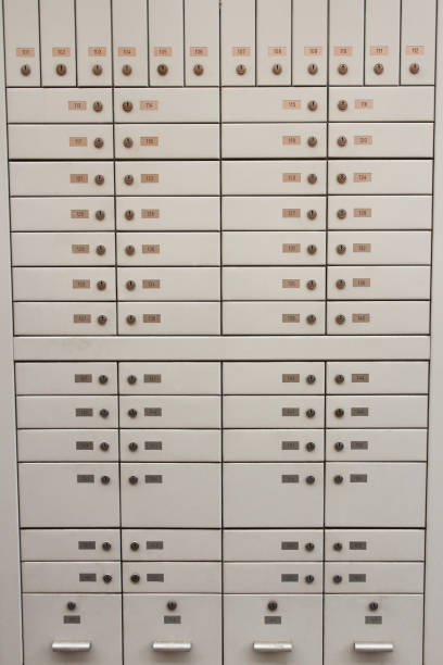 istock Set of lockers labeled with numbers 1206697126