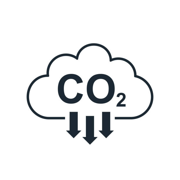 ikona chmury co2, uszkodzenia zanieczyszczeń dymem, koncepcja zanieczyszczenia smogiem, zanieczyszczenie środowiska, emisje, symbol wzoru dwutlenku węgla - dla zapasów - dioxide stock illustrations