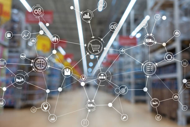 istock Import export and logistics word concept. Industrial background 1206704309