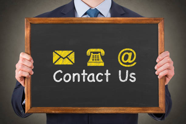istock Social Media Contact Us on Chalkboard Background 1206705200