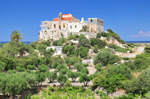 Monastery of Chrysoskalitissa, near Vathi, West Coast, Crete, Greece.