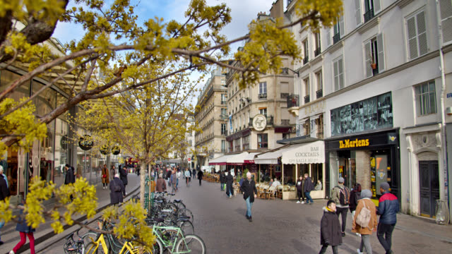 Pedestrian Walking Street. Paris