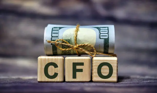 Photo of Acronym abbreviation CFO - Chief Financial Officer. Financial management in business