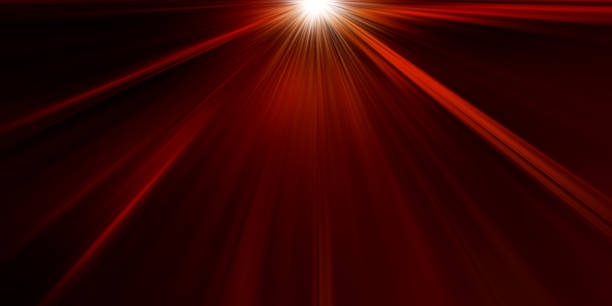 istock Orange and red sunbeam burst of light 1206709440