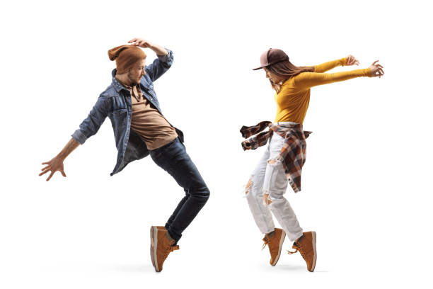 istock Young male and female dancing 1206712492