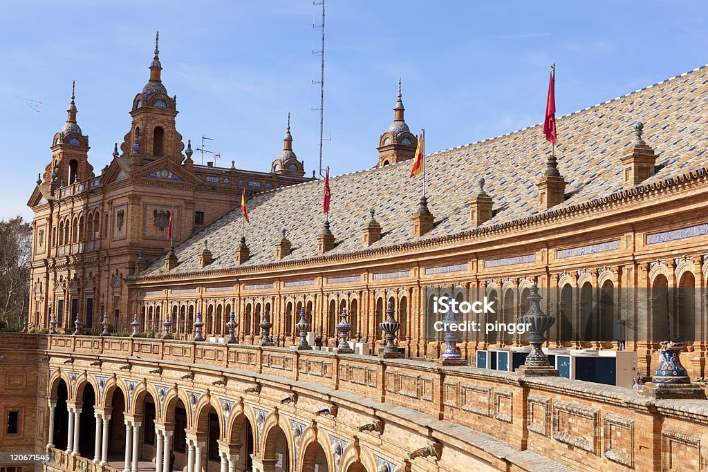 Plaza de Espana a Siviglia - Foto stock royalty-free di Andalusia