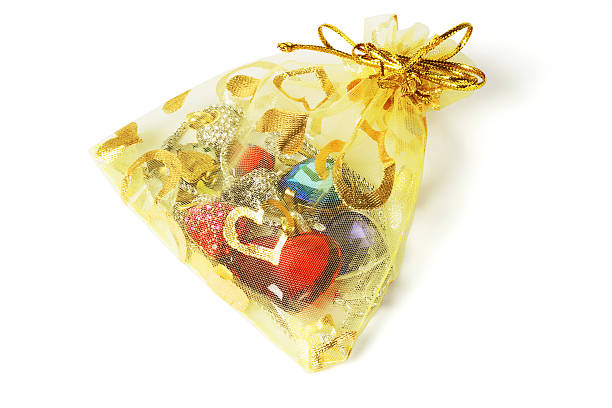 istock Colorful jewelry in gold pouch 120671641