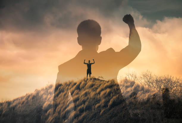 istock People never giving up, strength and power. 1206717315