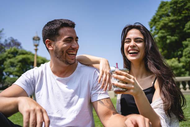 istock Healthy couple drinking yerba mate 1206721692