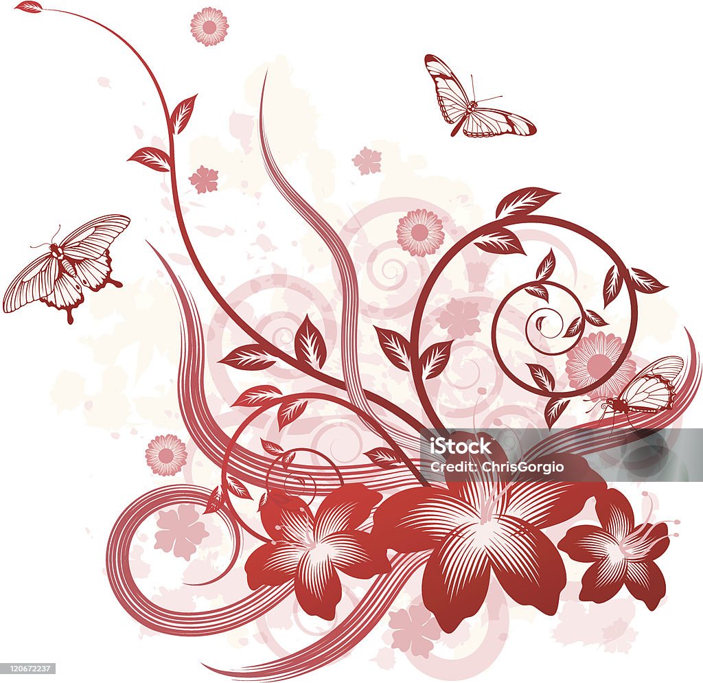 Piękny Kwiat tło motyw - Grafika wektorowa royalty-free (Abstrakcja)