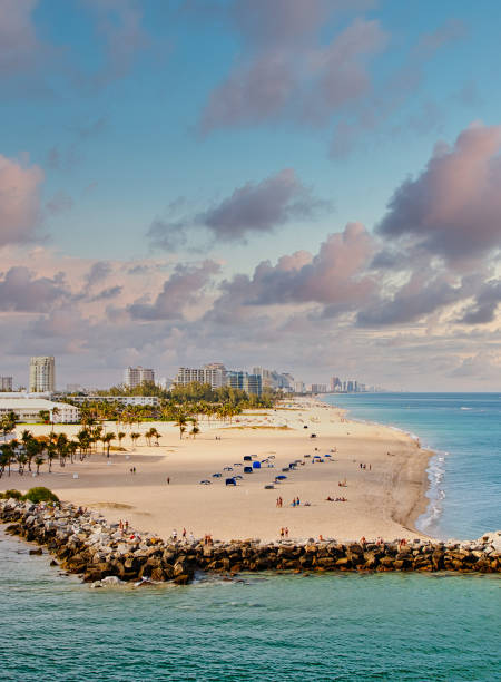 istock Long Stretch of Beach from Shipping Channel 1206722453