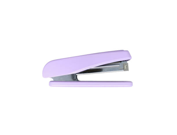 Single Stapler Isolated On White Background A New Purple Stapler Without  Shadow Stock Photo - Download Image Now - iStock