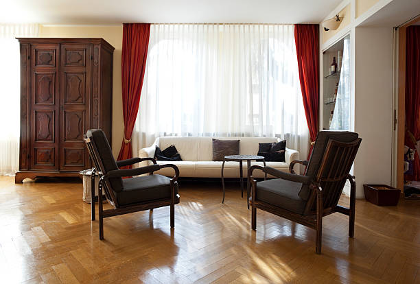 istock Interior house, nice livingroom classical furniture 120672717