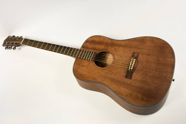 istock beautiful acoustic six-string guitar on a white background 1206728172