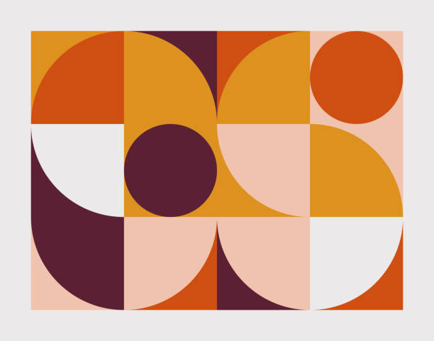 ilustraciones, imágenes clip art, dibujos animados e iconos de stock de diseño de patrones vectoriales abstractos de mediados de siglo - modern art 1950s style contemporary shape