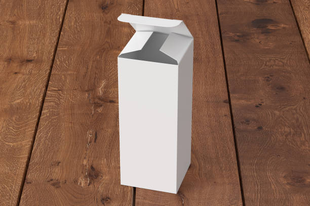 istock Blank tall and slim gift box with hinged flap lid 1206736386