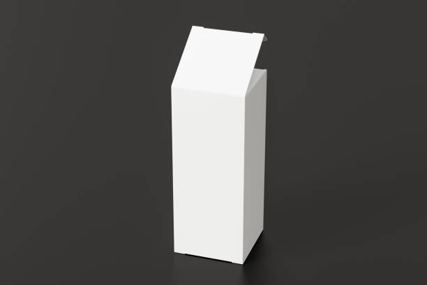 istock Blank tall and slim gift box with hinged flap lid 1206736398