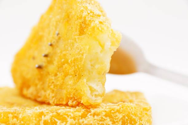 istock Fried golden potato hash browns 1206737376