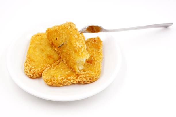istock Fried golden potato hash browns 1206738214