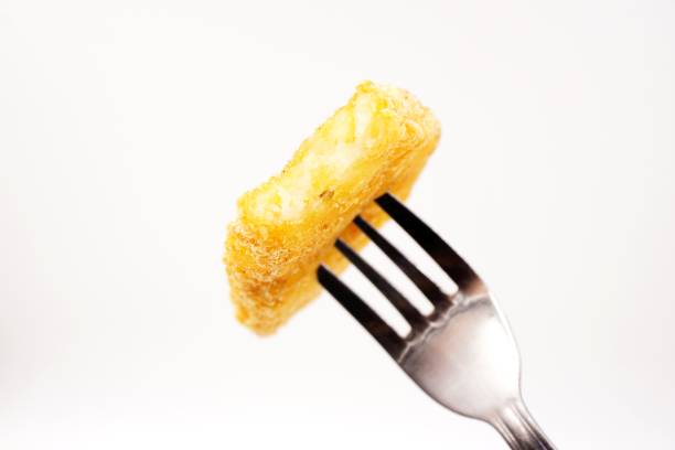 istock Fried golden potato hash browns 1206738816