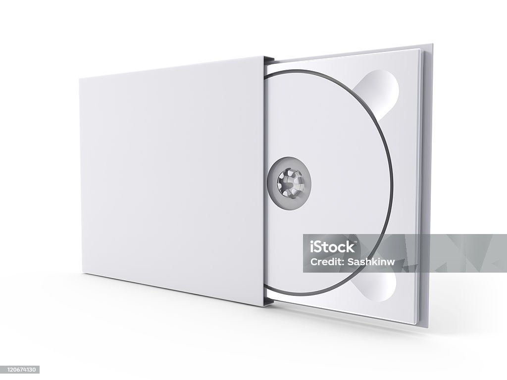 Caso de DVD e o Disco - Foto de stock de Branco royalty-free