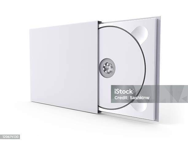 Foto de Caso De Dvd E O Disco e mais fotos de stock de Branco - Branco, Estojo de CD, CD