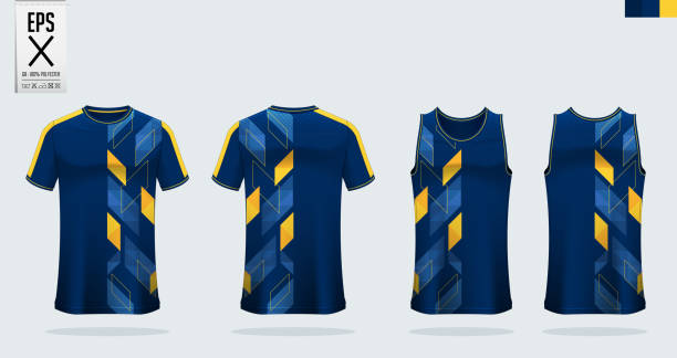 t-shirt sport mockup vorlage design für fußball-trikot, fußball-kit. tank-top für basketball-trikot und laufen singlet. sportuniform in vorder- und rückansicht. shirt mockup vektor. - t shirt template shirt symbol stock-grafiken, -clipart, -cartoons und -symbole