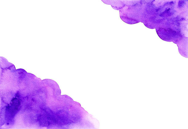 istock abstract purple background in cloud concept. watercolor hand painting illustration.  Design element for wallpaper, packaging, banner, poster, flyer. 1206742039