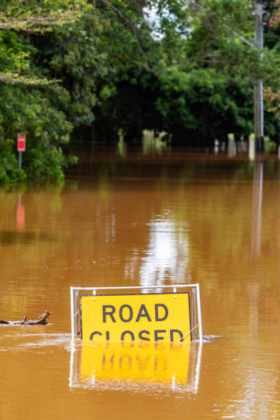 istock Flood Sign Under Water in the Lismore CBD 1206742066