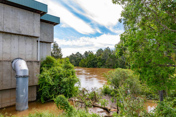 This very popular White Water Rafting campground has sections of the facilities flooded with the excessive high waters of the South Fork of the American River in Lotus California.