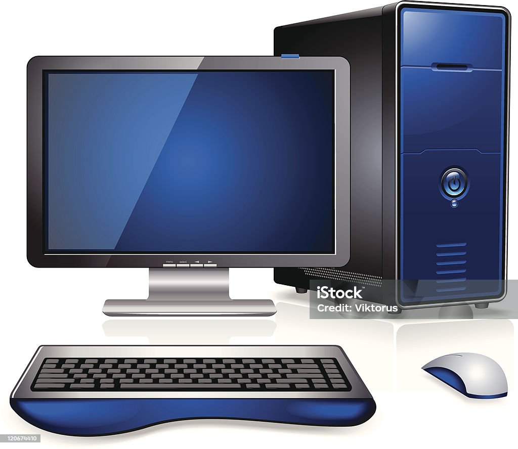 Computer Station Identification Computer Station Hardware Stock Illustration - Download Image Now ...