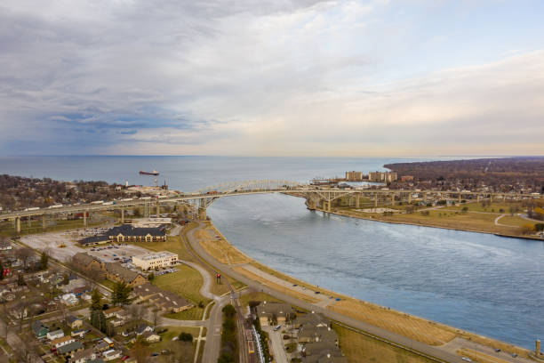 istock Point Edward Canada shot with aerial drone 1206750944