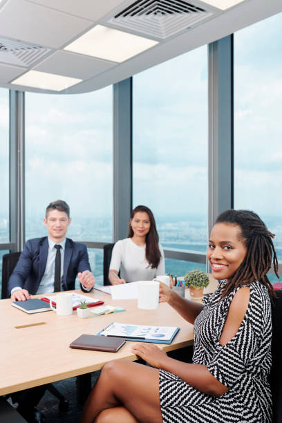 istock Entrepreneur meeting with employees 1206753791
