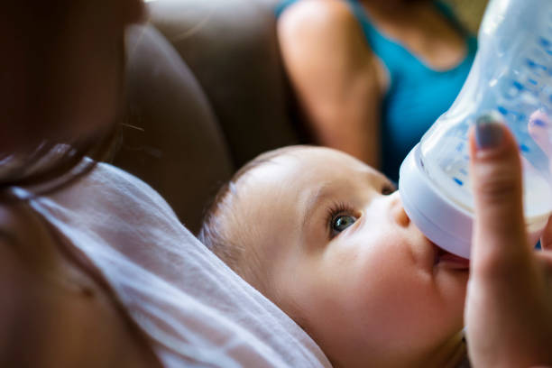 istock Baby boy and young mother 1206756475