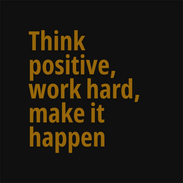 istock Think positive work hard make it happen. Motivational and inspirational quote. 1206757823