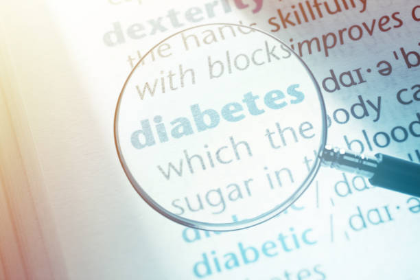 istock Diabetes Word in Dictionary Through Magnifying Glass 1206761478