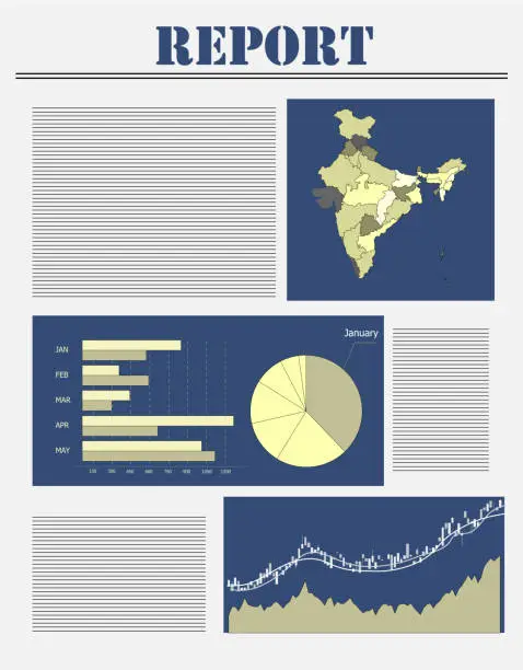 Vector illustration of The India business report