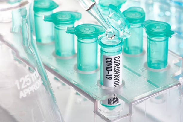 istock Corona virus: vial with pipette in laboratory 1206765922