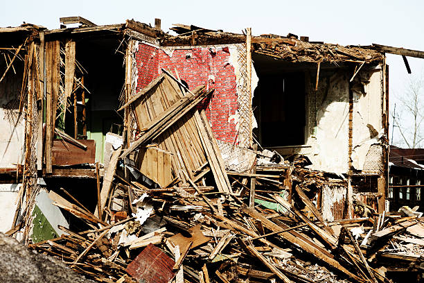 istock Disaster ruined house 120676672