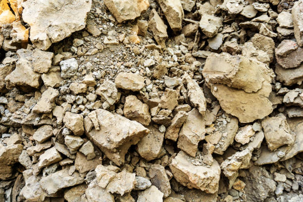 istock Pile of Rough hard mud clay texture background 1206767386