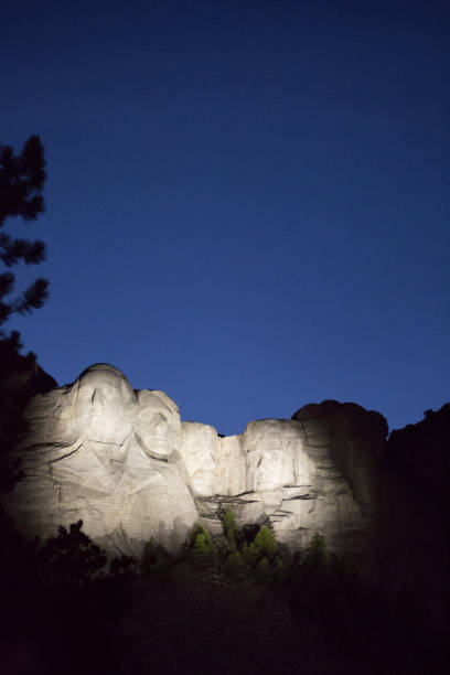 czterech prezydentów w mount rushmore w południowej dakocie - mt rushmore national monument south dakota president day zdjęcia i obrazy z banku zdjęć