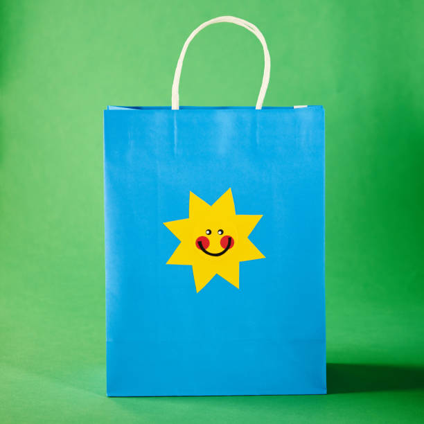 Shopping Bag with Cute Character Emoticon Face