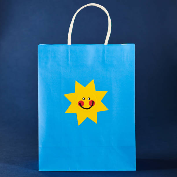 istock Shopping Bag with Cute Character Emoticon Face 1206771751